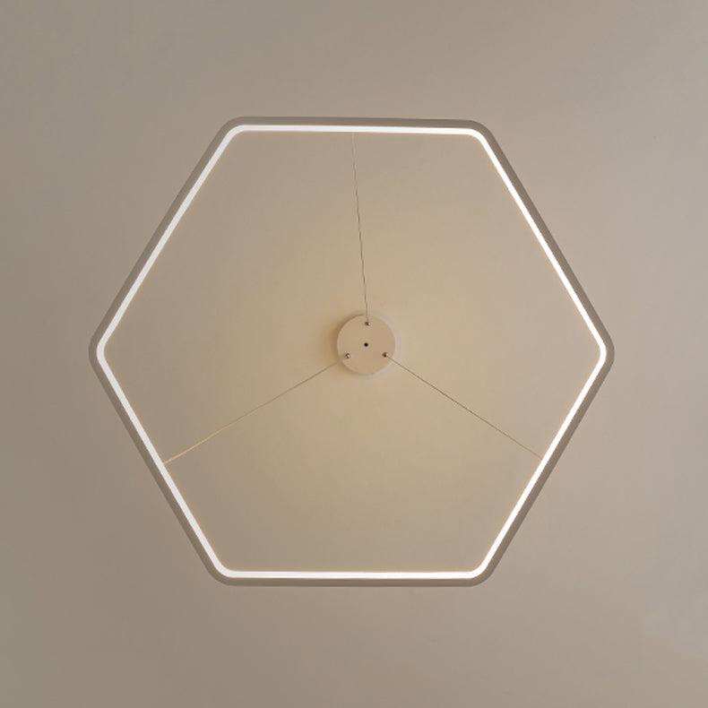 Geometric Hanging Light Kit Simplicity LED Metal Pendant Light Fixture