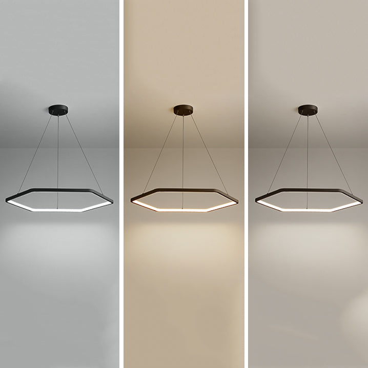 Geometric Hanging Light Kit Simplicity LED Metal Pendant Light Fixture