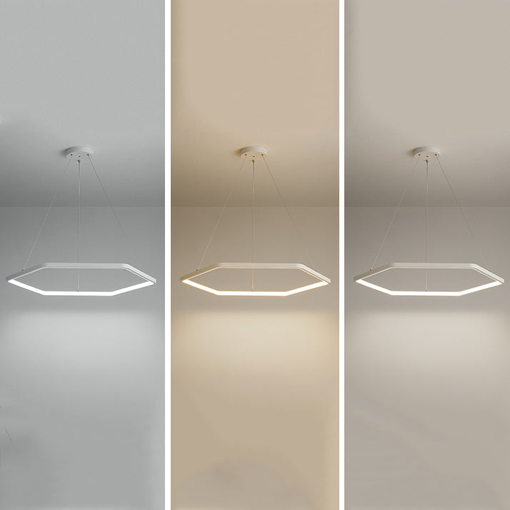 Geometric Hanging Light Kit Simplicity LED Metal Pendant Light Fixture