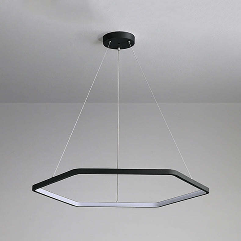 Geometric Hanging Light Kit Simplicity LED Metal Pendant Light Fixture