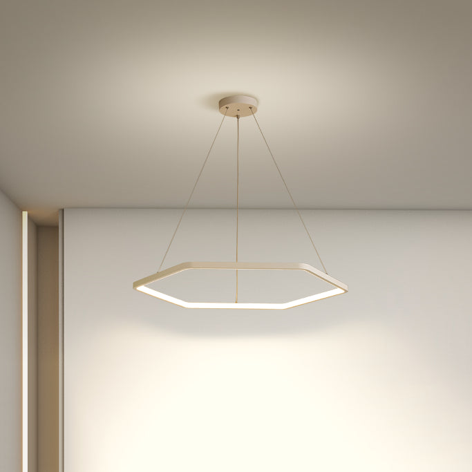 Geometric Hanging Light Kit Simplicity LED Metal Pendant Light Fixture