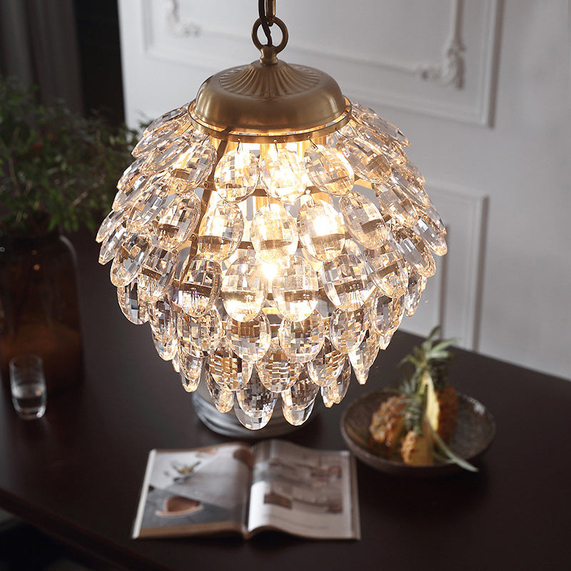 Modern Chandelier Light Fixtures Crystal Multi Head Hanging Chandelier for Bedroom