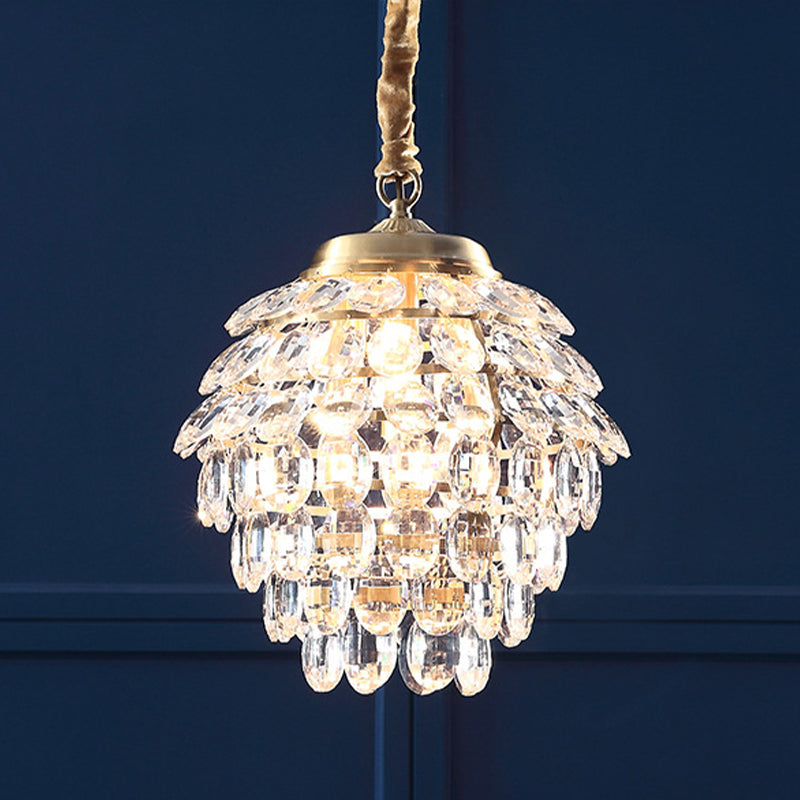 Modern Chandelier Light Fixtures Crystal Multi Head Hanging Chandelier for Bedroom