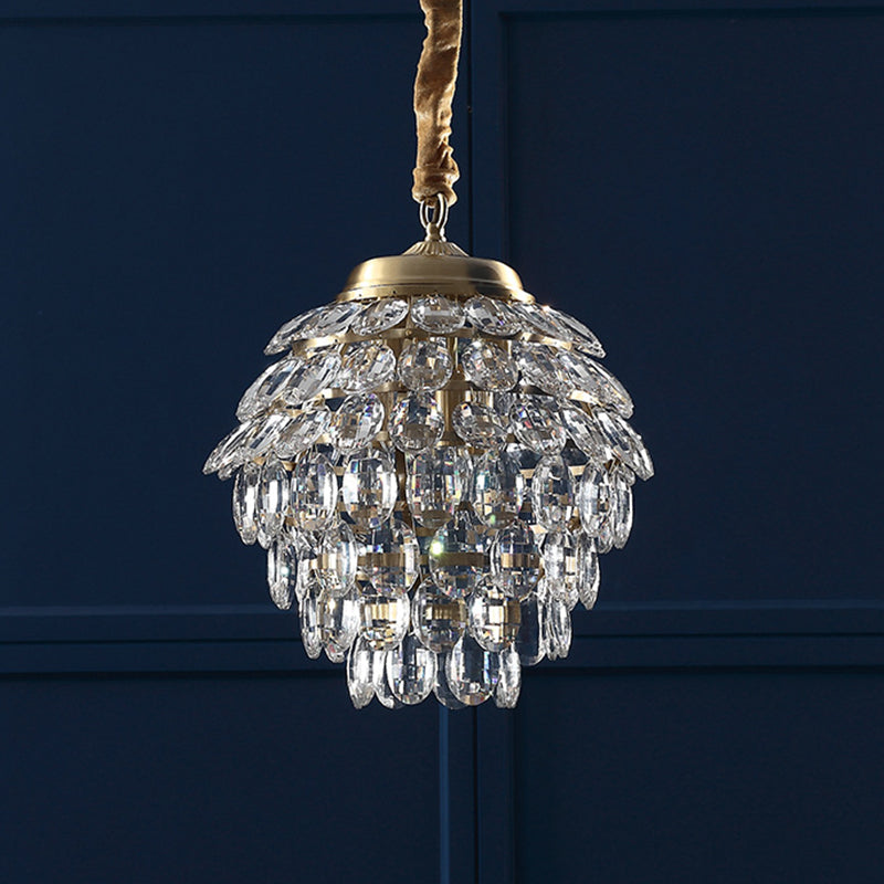 Modern Chandelier Light Fixtures Crystal Multi Head Hanging Chandelier for Bedroom