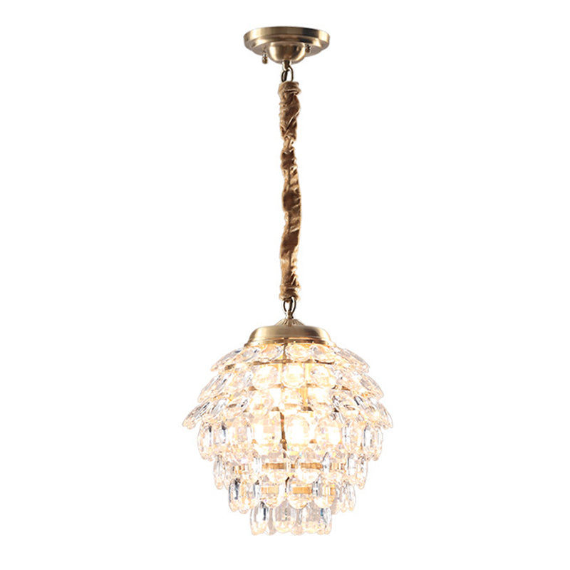 Modern Chandelier Light Fixtures Crystal Multi Head Hanging Chandelier for Bedroom