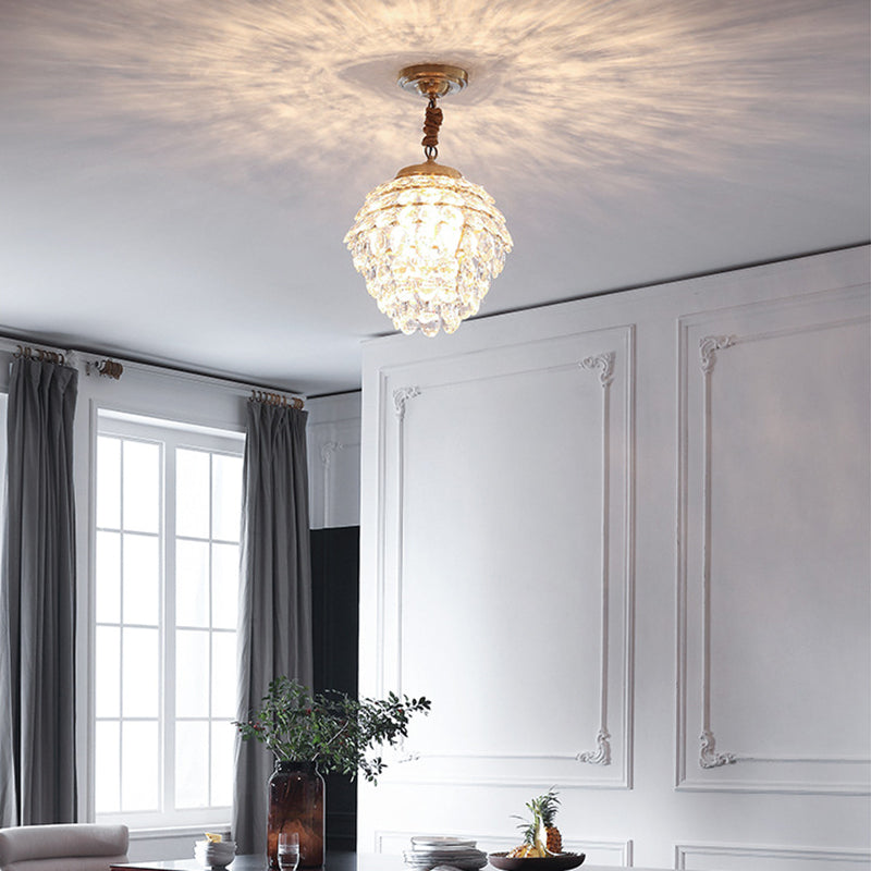 Modern Chandelier Light Fixtures Crystal Multi Head Hanging Chandelier for Bedroom