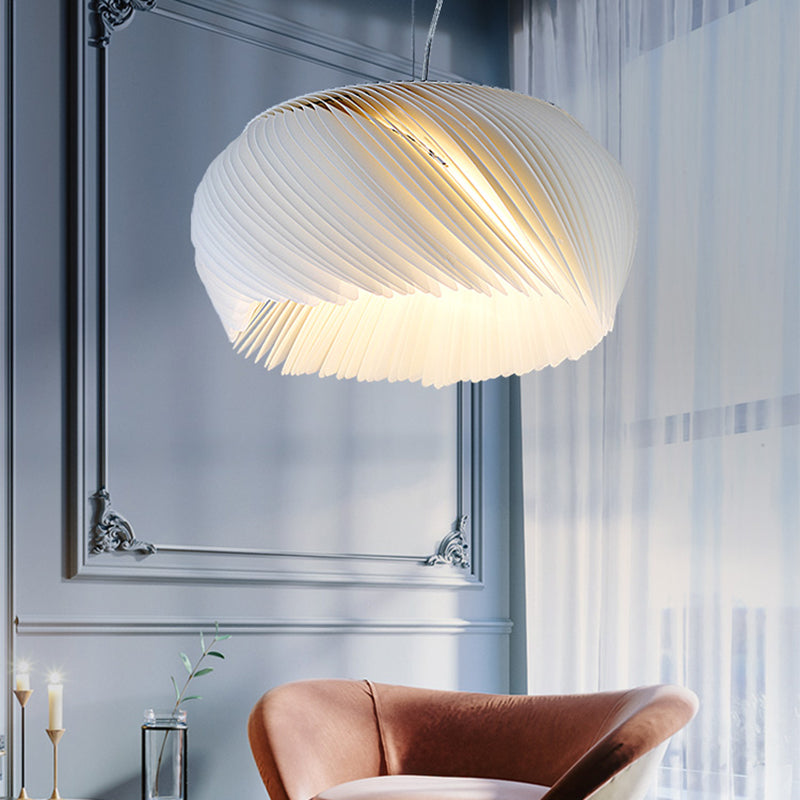 Lampe suspendue en forme de tambour minimaliste acrylique 1 lumière du salon