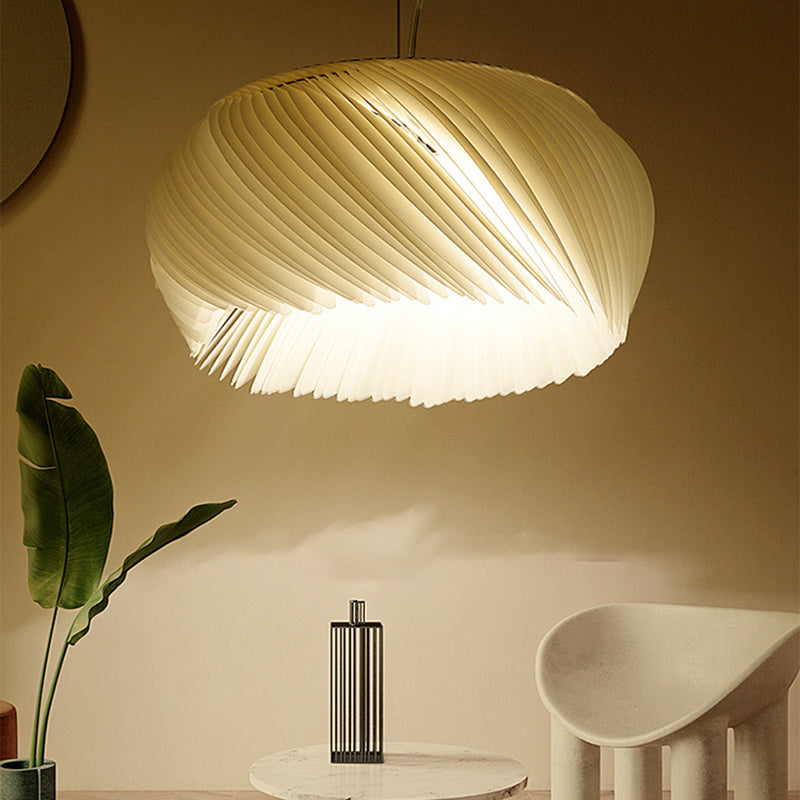 Lampe suspendue en forme de tambour minimaliste acrylique 1 lumière du salon