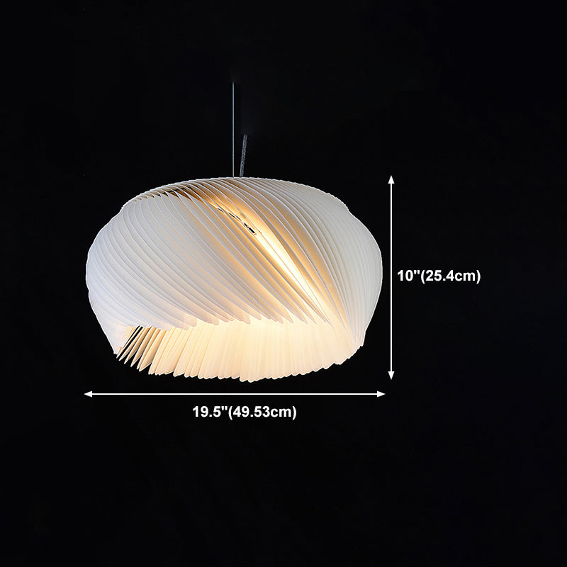 Lampe suspendue en forme de tambour minimaliste acrylique 1 lumière du salon