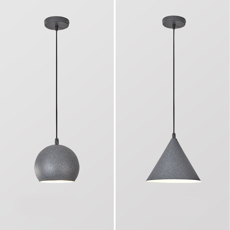 Géométrique Small Pendant Lightture Metal 1 Bulbe Nordic Hanging Light pour le chevet