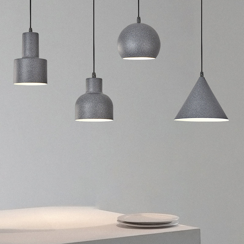 Géométrique Small Pendant Lightture Metal 1 Bulbe Nordic Hanging Light pour le chevet