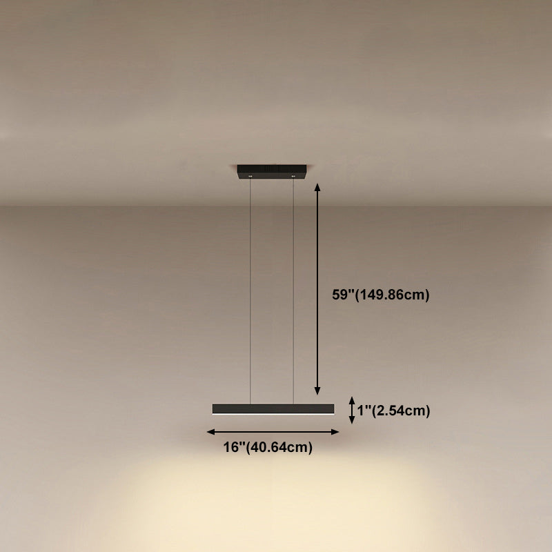 Luz colgante colgante de metal ligero de isla simple moderna para sala de estar para sala de estar