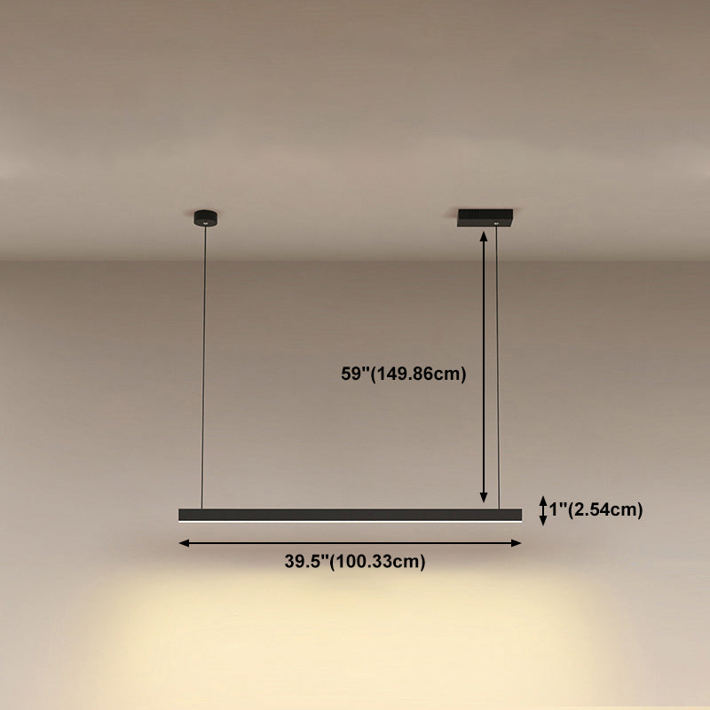 Luz colgante colgante de metal ligero de isla simple moderna para sala de estar para sala de estar