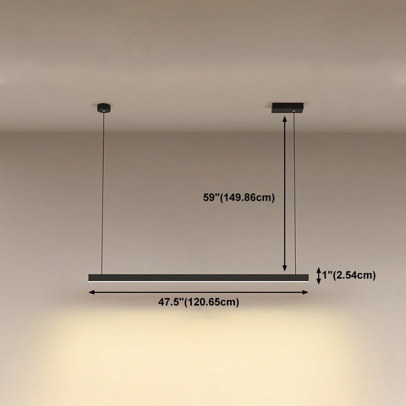 Luz colgante colgante de metal ligero de isla simple moderna para sala de estar para sala de estar