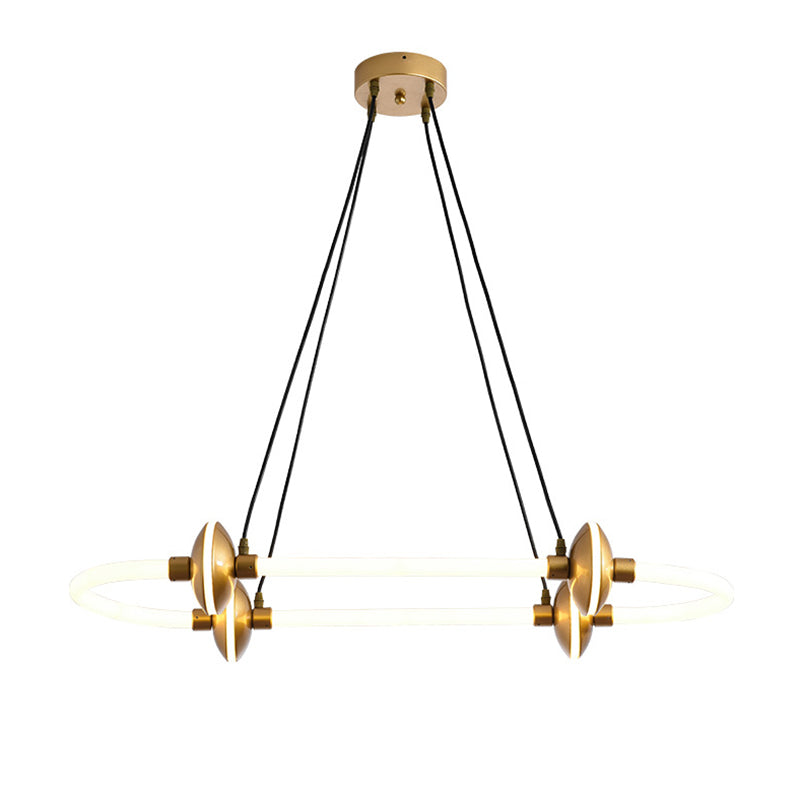 Minimalist Linear Island Light Metal 1 Light Hanging Light for Dining Room