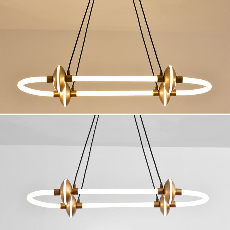 Minimalist Linear Island Light Metal 1 Light Hanging Light for Dining Room