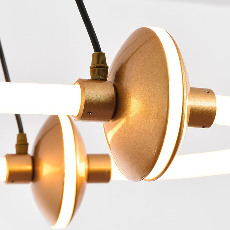 Minimalista lineal isla luz de metal 1 luz colgante de luz para comedor