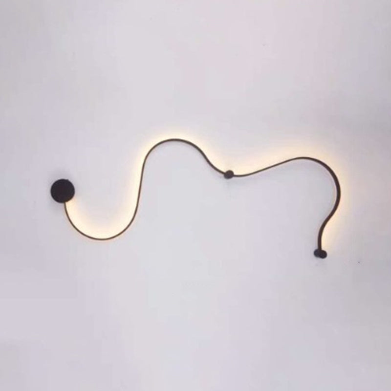 Lumière murale linéaire de style nordique Minimaliste 1 lumière LED LED Ponderie murale pour le salon