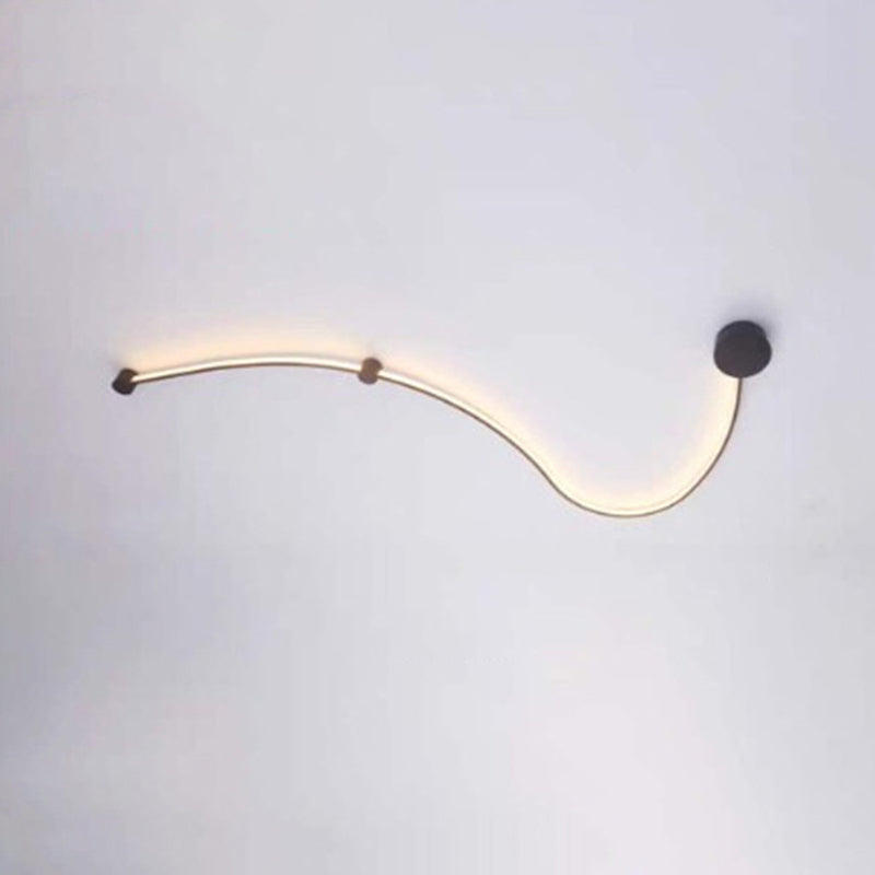 Lumière murale linéaire de style nordique Minimaliste 1 lumière LED LED Ponderie murale pour le salon