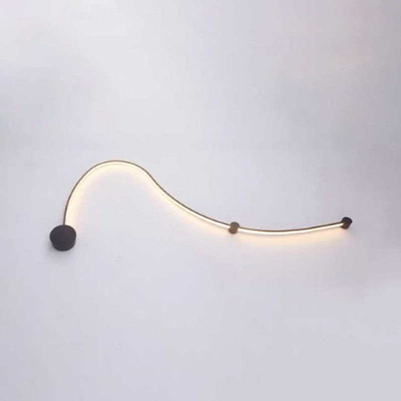 Lumière murale linéaire de style nordique Minimaliste 1 lumière LED LED Ponderie murale pour le salon