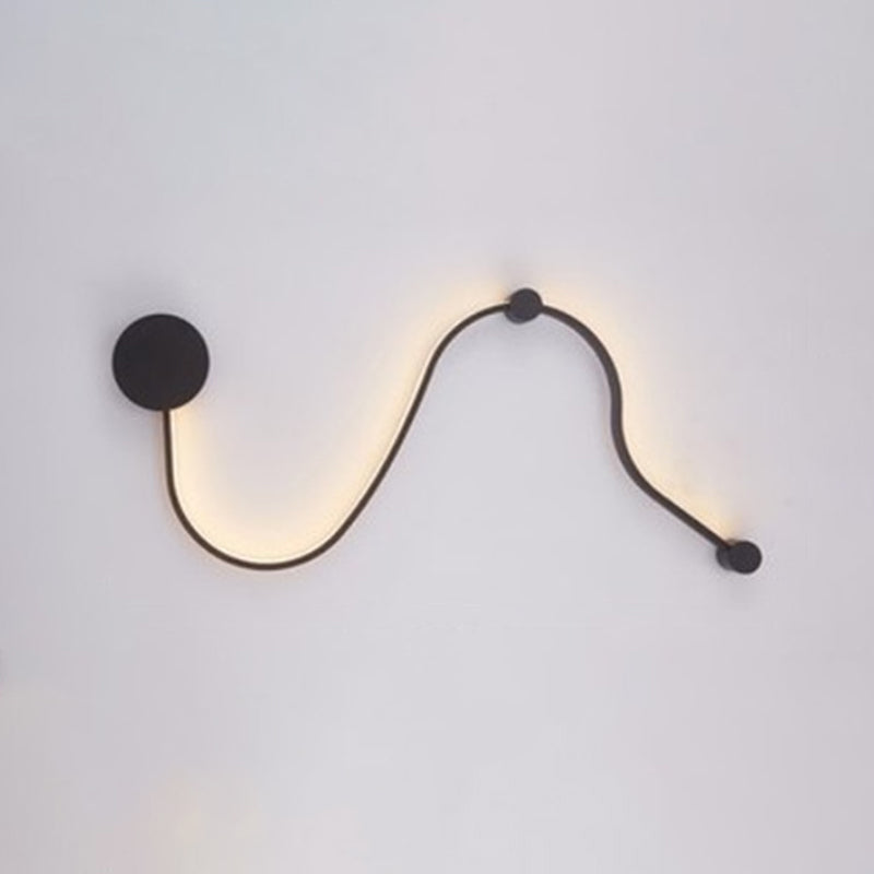 Lumière murale linéaire de style nordique Minimaliste 1 lumière LED LED Ponderie murale pour le salon