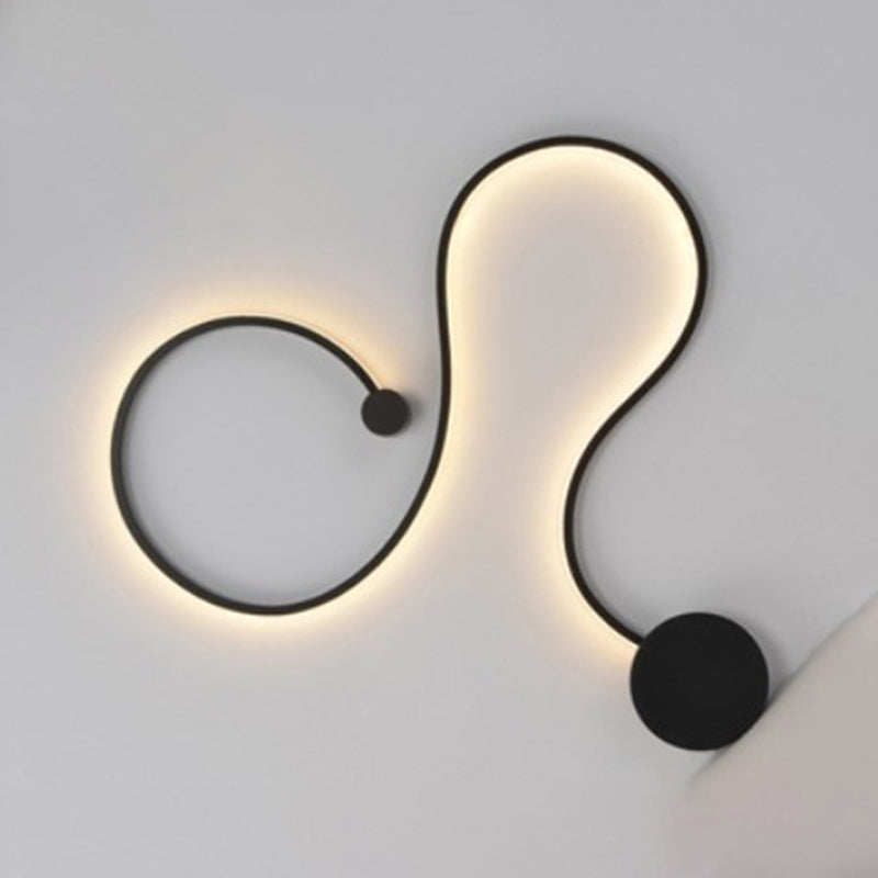 Lumière murale linéaire de style nordique Minimaliste 1 lumière LED LED Ponderie murale pour le salon