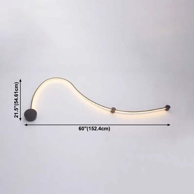 Lumière murale linéaire de style nordique Minimaliste 1 lumière LED LED Ponderie murale pour le salon