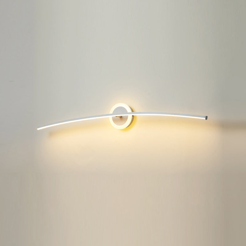 Contemporary Style Led Vanity Light Simple Linear Mirror Lighting Fixture for Washing Room