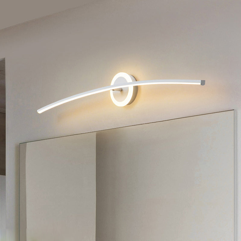 Contemporary Style Led Vanity Light Simple Linear Mirror Lighting Fixture for Washing Room
