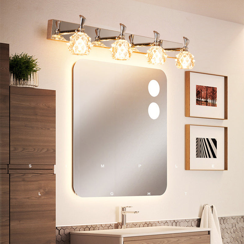 Contemporary Vanity Light Simple Glass Mirror Lighting Fixtures for Washing Room