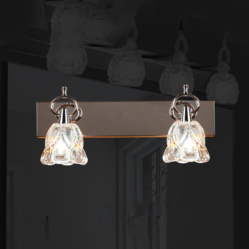 Contemporary Vanity Light Simple Glass Mirror Lighting Fixtures for Washing Room
