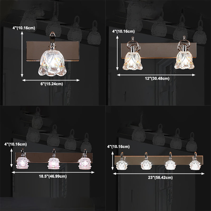 Contemporary Vanity Light Simple Glass Mirror Lighting Fixtures for Washing Room