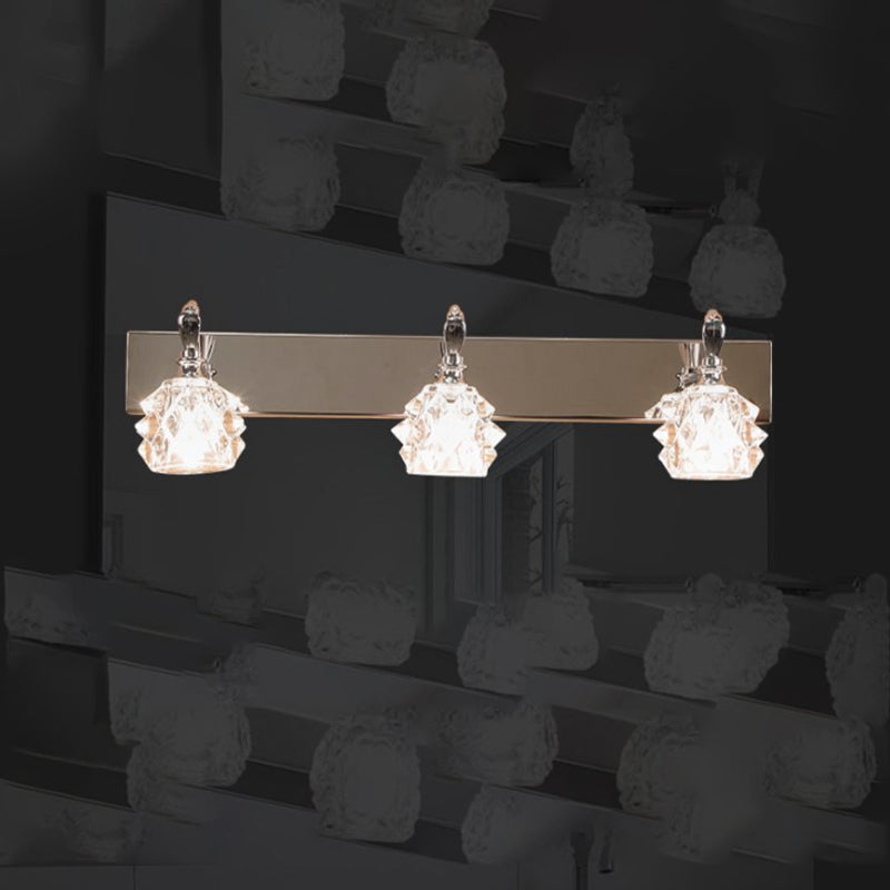 Contemporary Vanity Light Simple Glass Mirror Lighting Fixtures for Washing Room