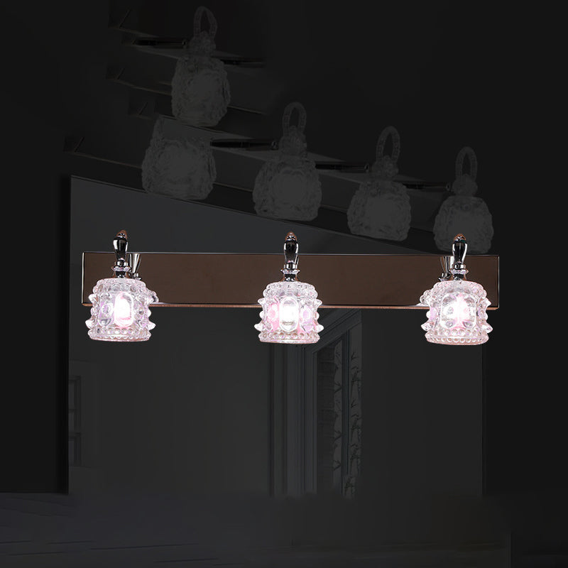 Contemporary Vanity Light Simple Glass Mirror Lighting Fixtures for Washing Room