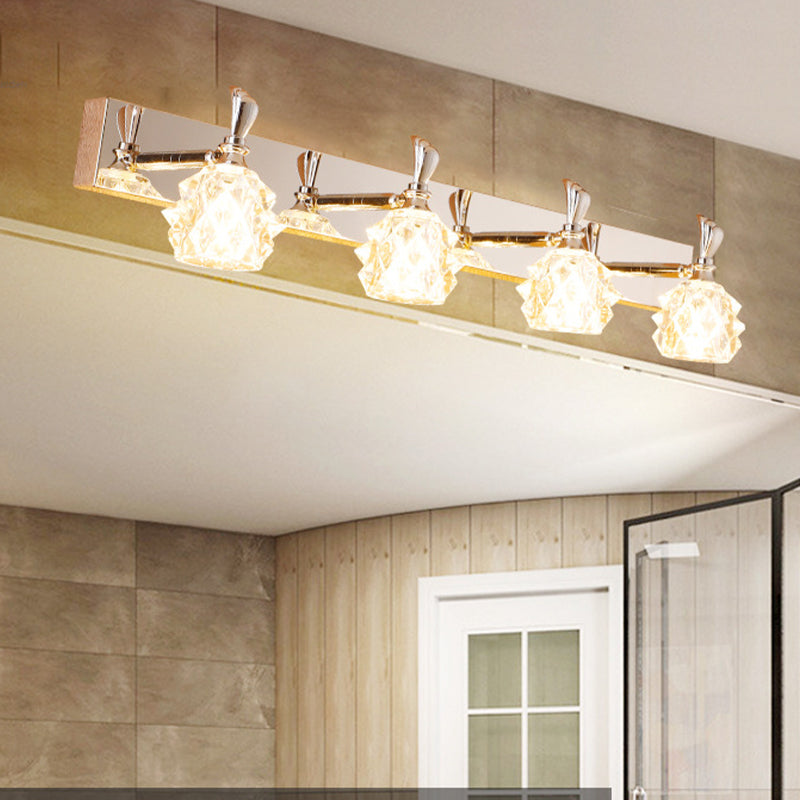 Contemporary Vanity Light Simple Glass Mirror Lighting Fixtures for Washing Room
