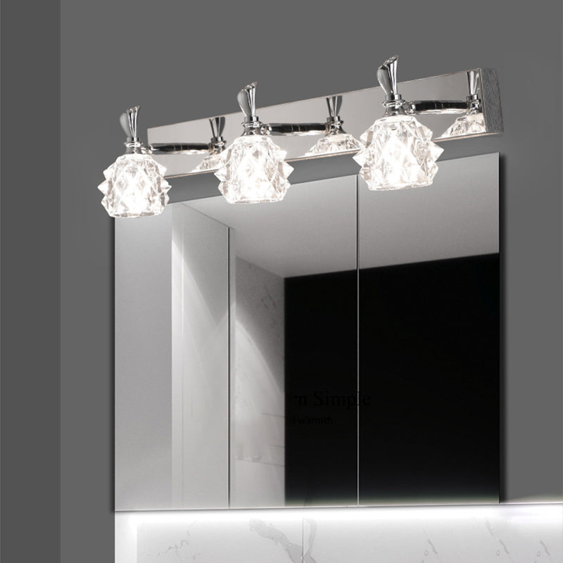 Contemporary Vanity Light Simple Glass Mirror Lighting Fixtures for Washing Room