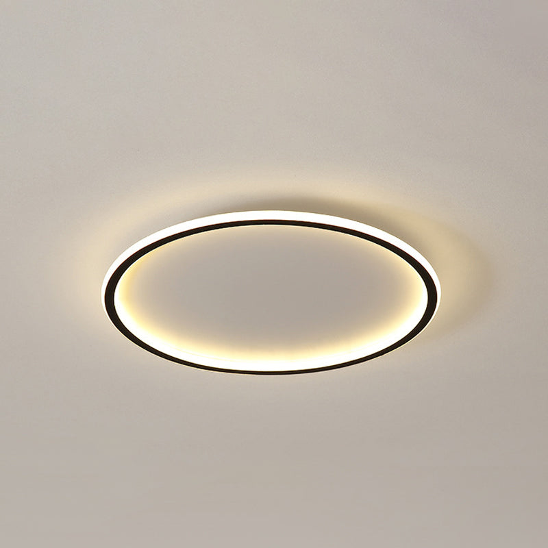 Plafonnier circulaire en métal, LED de style simple, proche du plafonnier
