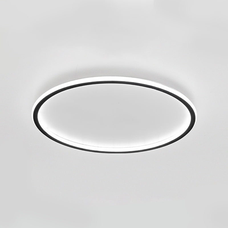 Plafonnier circulaire en métal, LED de style simple, proche du plafonnier