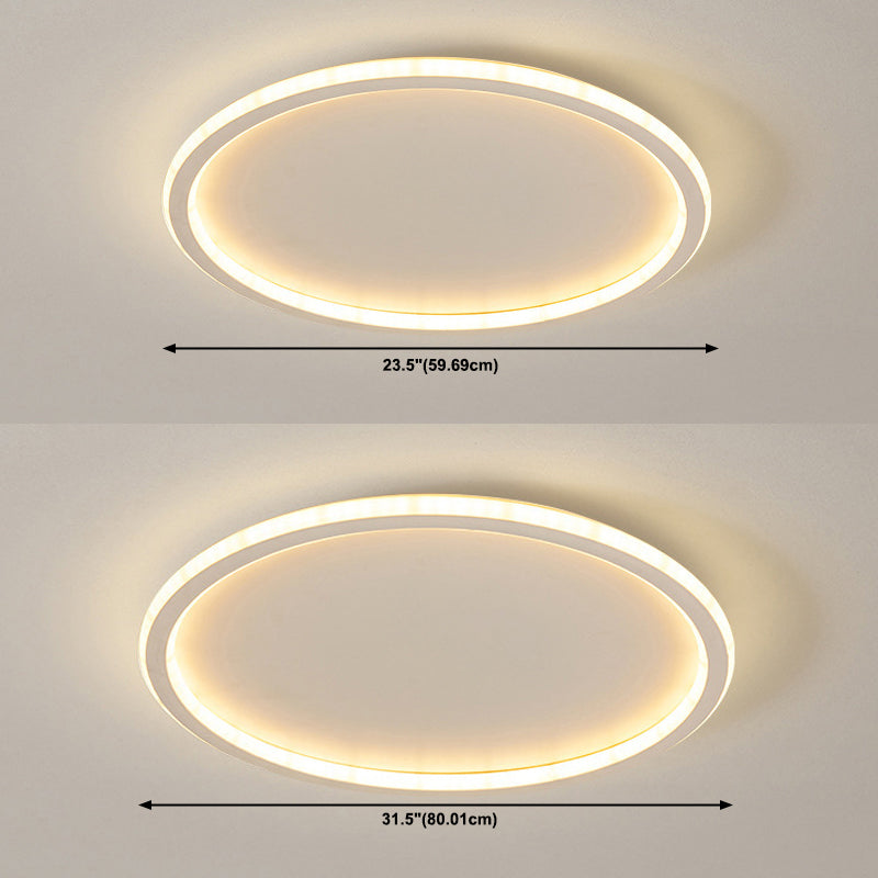 Plafonnier circulaire en métal, LED de style simple, proche du plafonnier