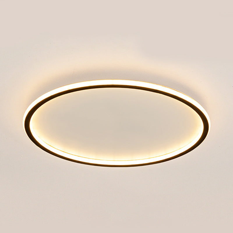 Plafonnier circulaire en métal, LED de style simple, proche du plafonnier