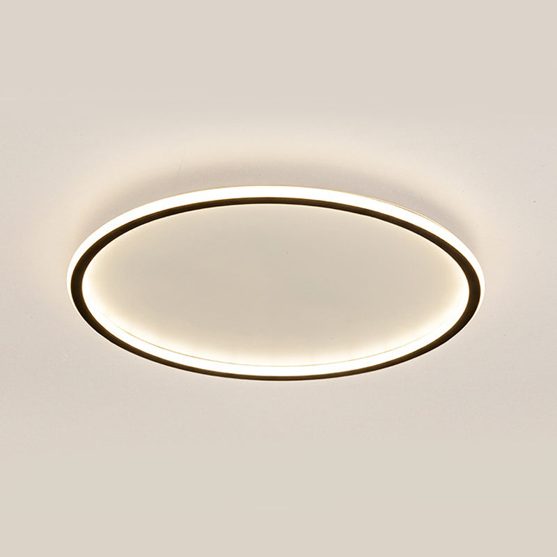 Plafonnier circulaire en métal, LED de style simple, proche du plafonnier