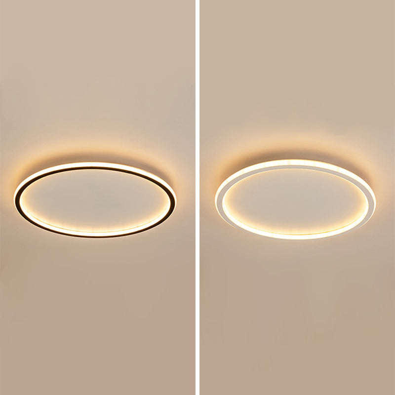 Plafonnier circulaire en métal, LED de style simple, proche du plafonnier