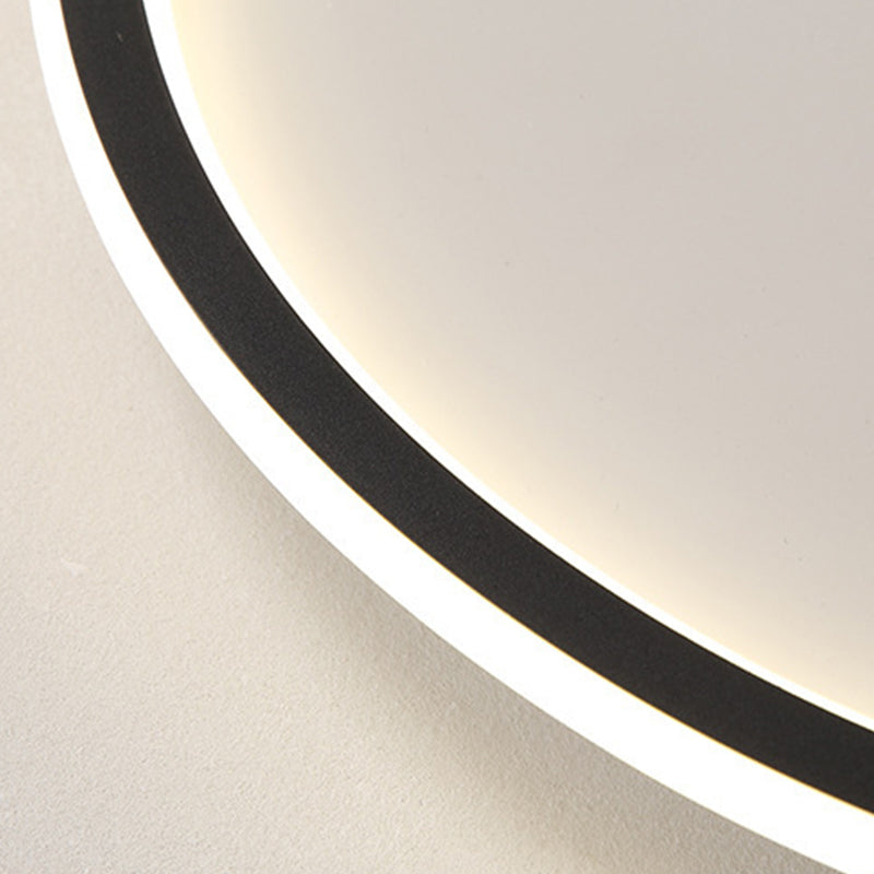 Plafonnier circulaire en métal, LED de style simple, proche du plafonnier
