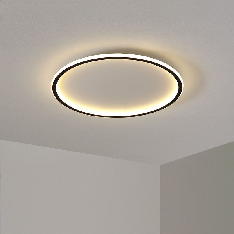 Plafonnier circulaire en métal, LED de style simple, proche du plafonnier