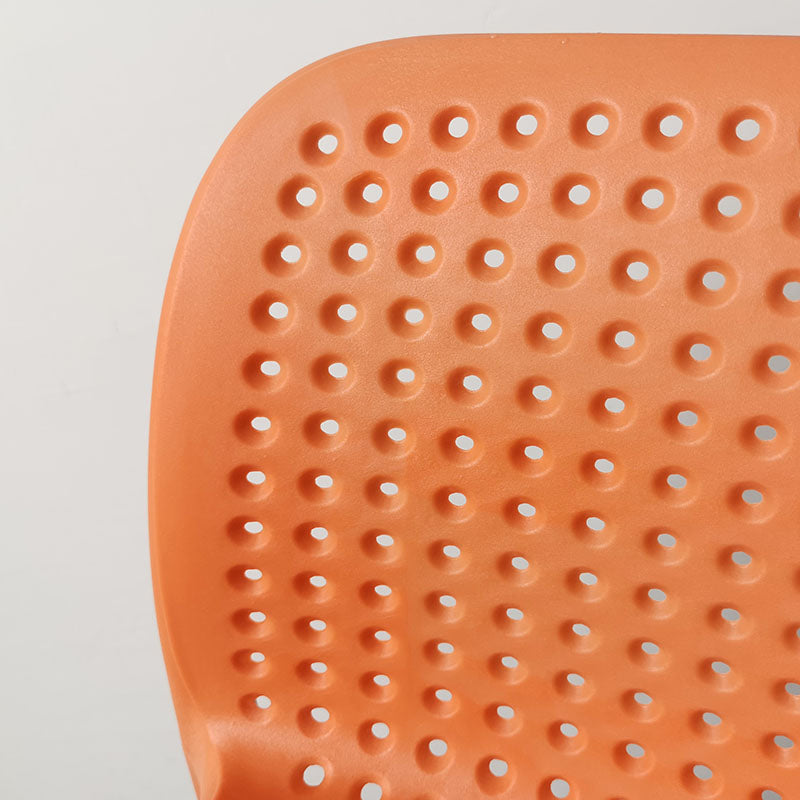 Taburete de bar moderno, taburete de bar sin brazos de plástico con reposapiés y respaldo