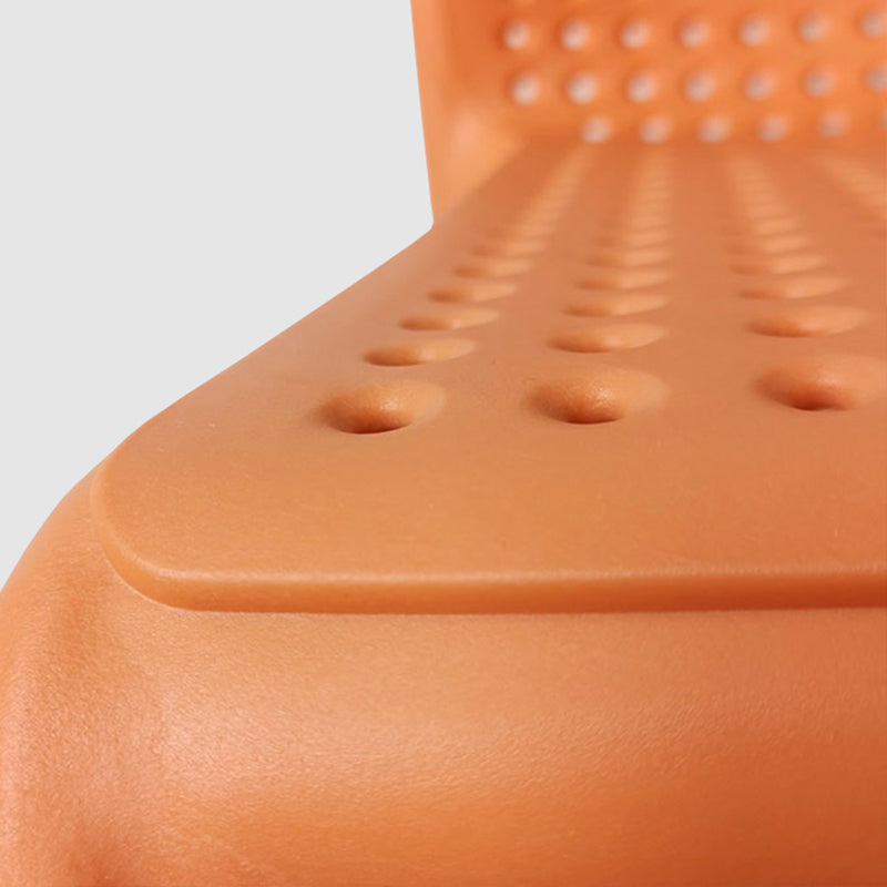 Taburete de bar moderno, taburete de bar sin brazos de plástico con reposapiés y respaldo