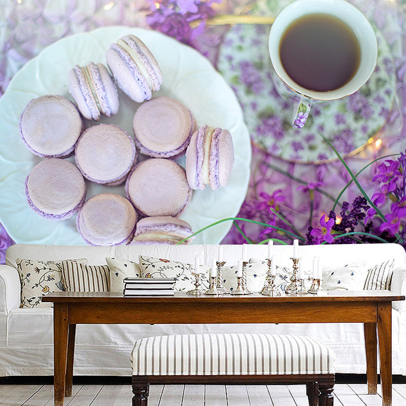 Environment Friendly Resistant Mural Wallpaper Afternoon Tea Sleeping Room Wall Mural