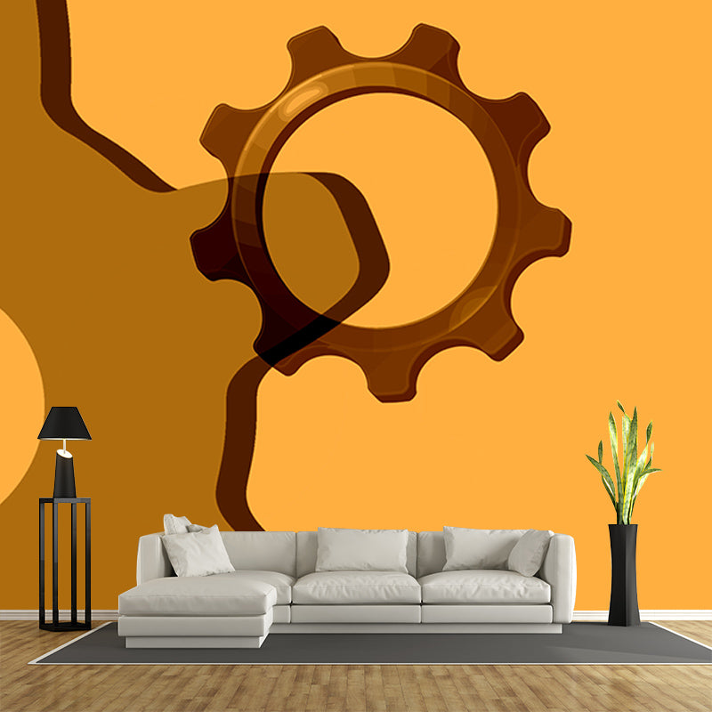 Modern Illustration Mural Wallpaper Metal Gear Living Room Wall Mural
