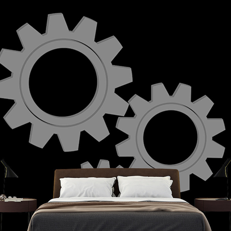 Modern Illustration Mural Wallpaper Metal Gear Living Room Wall Mural