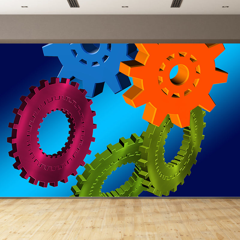 Decorative Illustration Mural Wallpaper Metal Gear Indoor Wall Mural